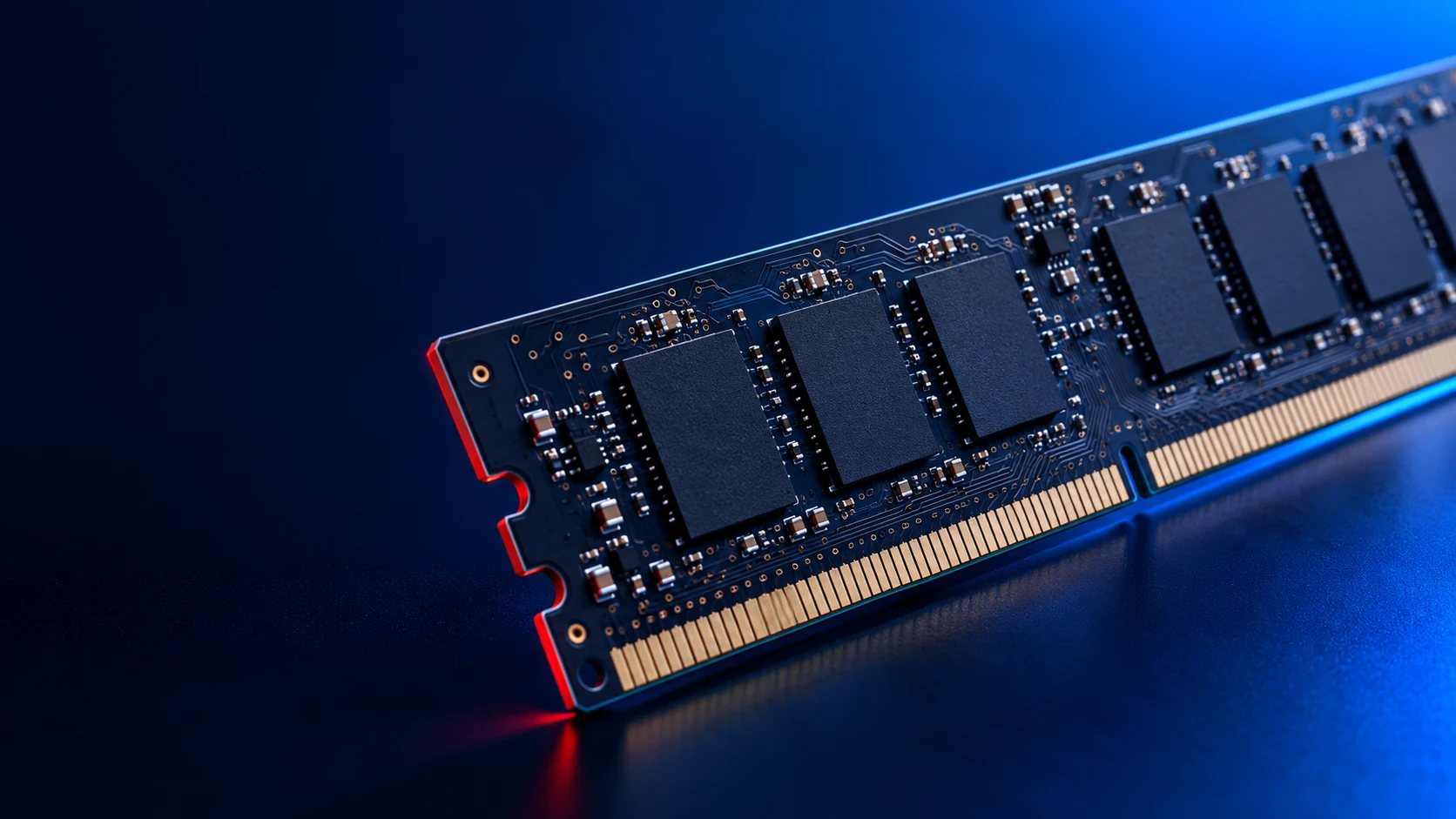 Illustrative visual of a DRAM memory module